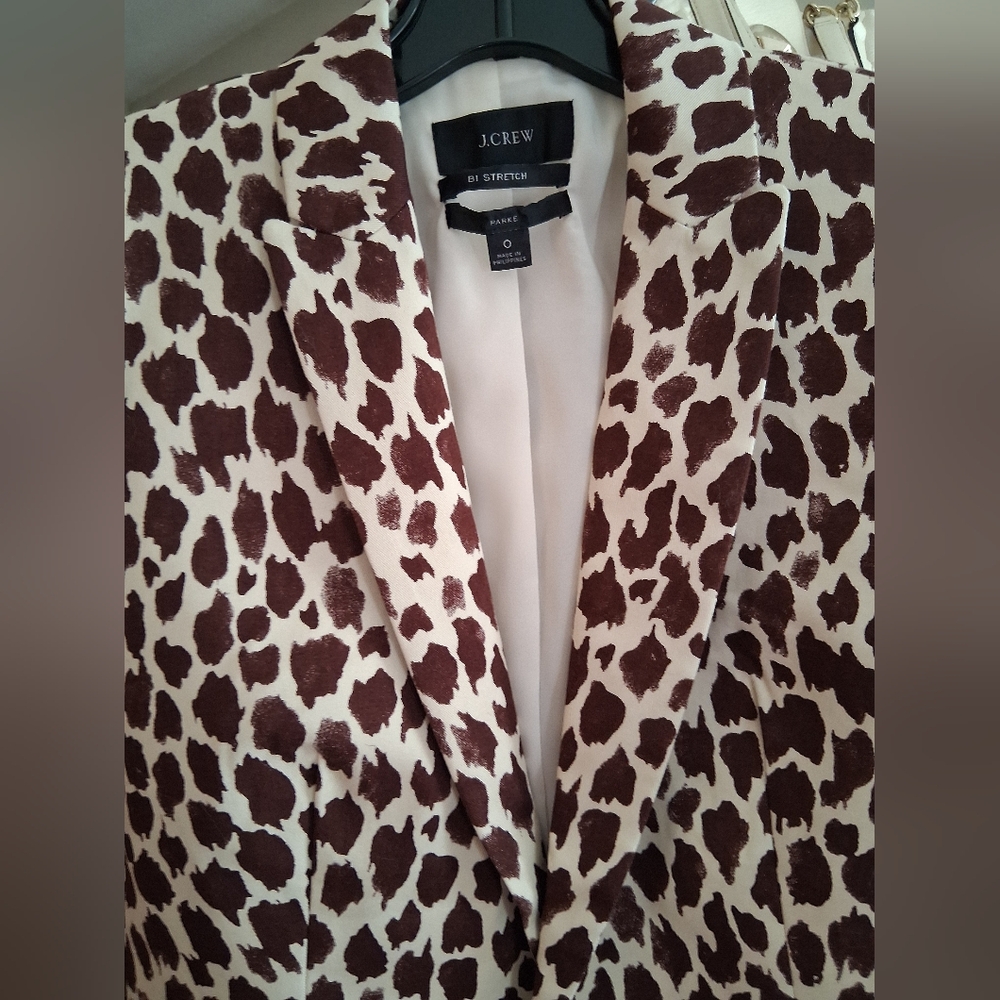 J. Crew Women's Brown Leopard Print Jacket